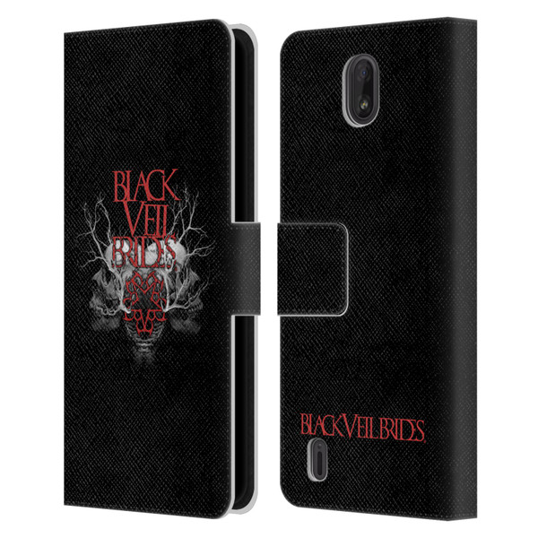 Black Veil Brides Band Art Skull Branches Leather Book Wallet Case Cover For Nokia C01 Plus/C1 2nd Edition