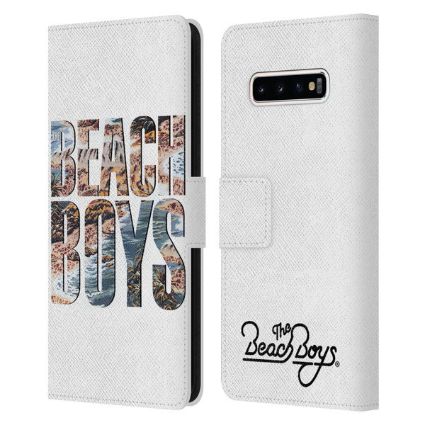 The Beach Boys Album Cover Art 1985 Logo Leather Book Wallet Case Cover For Samsung Galaxy S10+ / S10 Plus