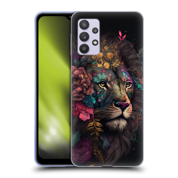 Spacescapes Floral Lions Ethereal Petals Soft Gel Case for Samsung Galaxy A32 5G / M32 5G (2021)