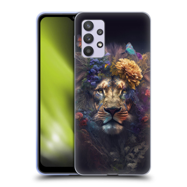 Spacescapes Floral Lions Flowering Pride Soft Gel Case for Samsung Galaxy A32 5G / M32 5G (2021)