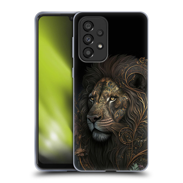 Spacescapes Floral Lions Golden Bloom Soft Gel Case for Samsung Galaxy A33 5G (2022)