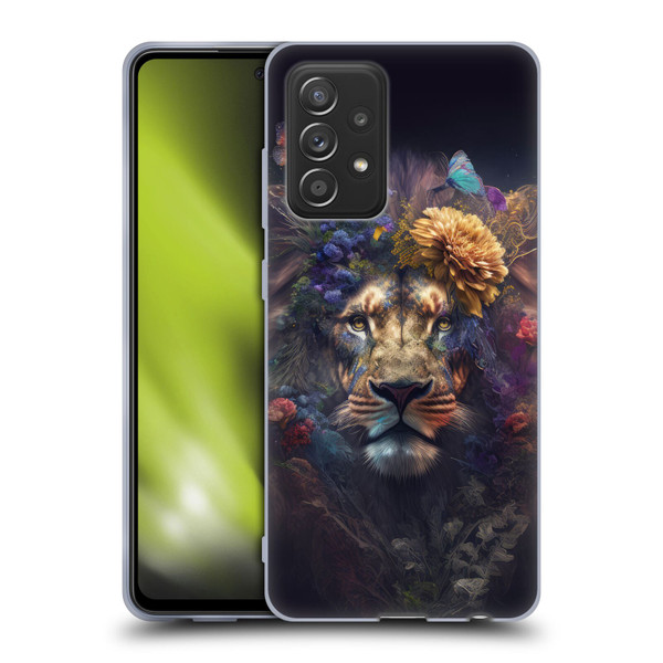 Spacescapes Floral Lions Flowering Pride Soft Gel Case for Samsung Galaxy A52 / A52s / 5G (2021)