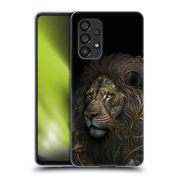 Spacescapes Floral Lions Golden Bloom Soft Gel Case for Samsung Galaxy A53 5G (2022)