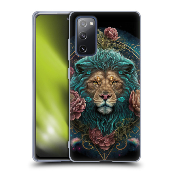 Spacescapes Floral Lions Aqua Mane Soft Gel Case for Samsung Galaxy S20 FE / 5G
