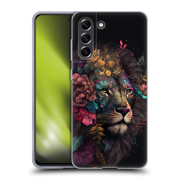 Spacescapes Floral Lions Ethereal Petals Soft Gel Case for Samsung Galaxy S21 FE 5G