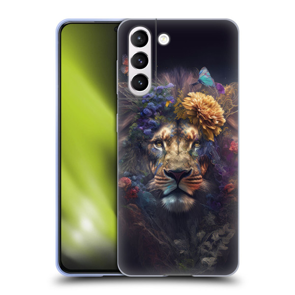 Spacescapes Floral Lions Flowering Pride Soft Gel Case for Samsung Galaxy S21 5G