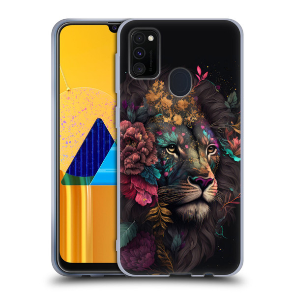 Spacescapes Floral Lions Ethereal Petals Soft Gel Case for Samsung Galaxy M30s (2019)/M21 (2020)