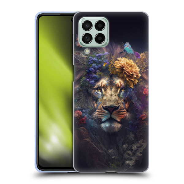 Spacescapes Floral Lions Flowering Pride Soft Gel Case for Samsung Galaxy M53 (2022)