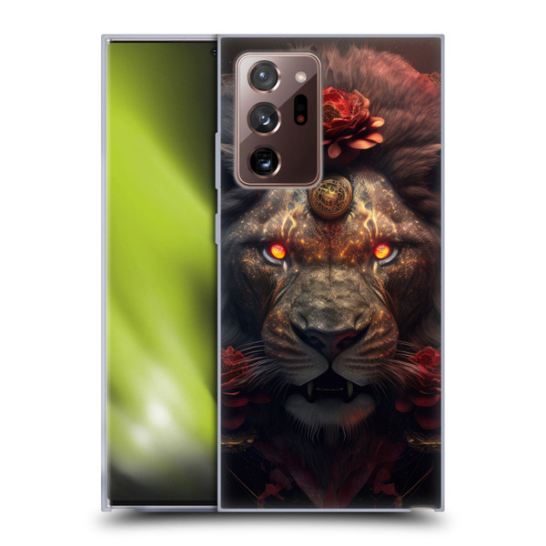 Spacescapes Floral Lions Crimson Pride Soft Gel Case for Samsung Galaxy Note20 Ultra / 5G