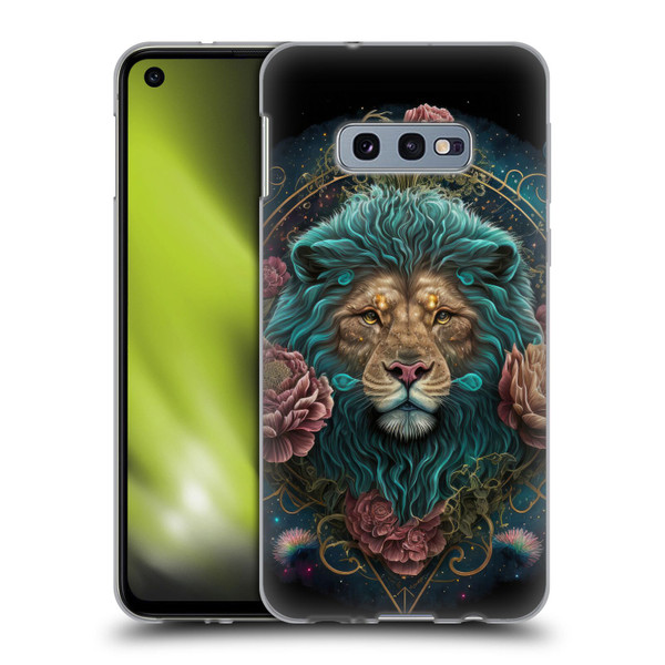 Spacescapes Floral Lions Aqua Mane Soft Gel Case for Samsung Galaxy S10e