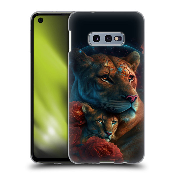 Spacescapes Floral Lions Star Watching Soft Gel Case for Samsung Galaxy S10e