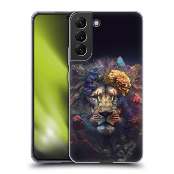 Spacescapes Floral Lions Flowering Pride Soft Gel Case for Samsung Galaxy S22+ 5G