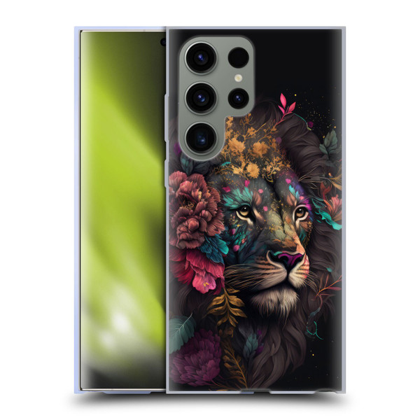 Spacescapes Floral Lions Ethereal Petals Soft Gel Case for Samsung Galaxy S23 Ultra 5G