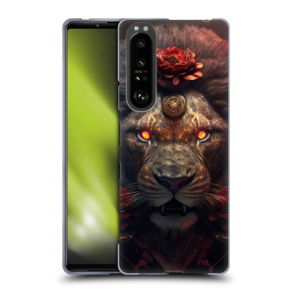 Spacescapes Floral Lions Crimson Pride Soft Gel Case for Sony Xperia 1 III