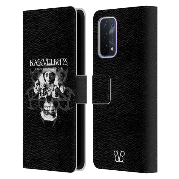 Black Veil Brides Band Art Skull Faces Leather Book Wallet Case Cover For OPPO A54 5G