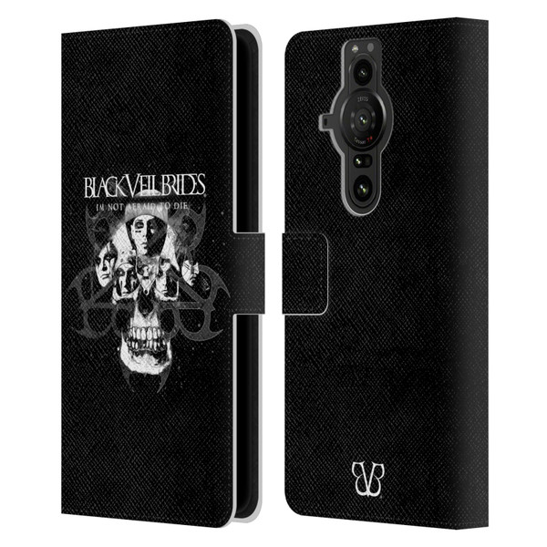 Black Veil Brides Band Art Skull Faces Leather Book Wallet Case Cover For Sony Xperia Pro-I