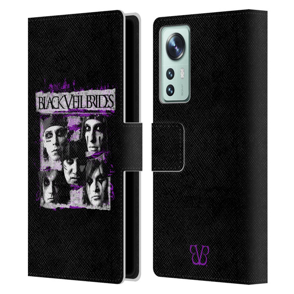 Black Veil Brides Band Art Grunge Faces Leather Book Wallet Case Cover For Xiaomi 12