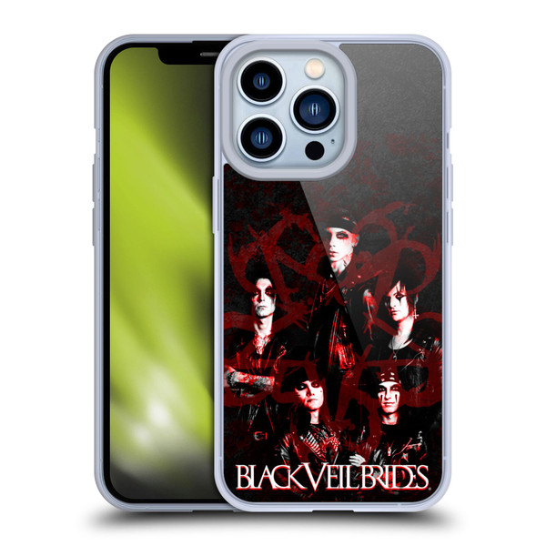 Black Veil Brides Band Members Group Soft Gel Case for Apple iPhone 13 Pro