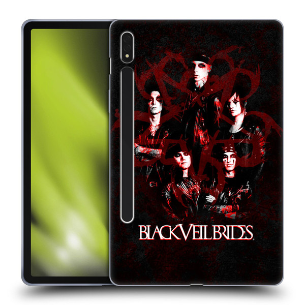 Black Veil Brides Band Members Group Soft Gel Case for Samsung Galaxy Tab S8