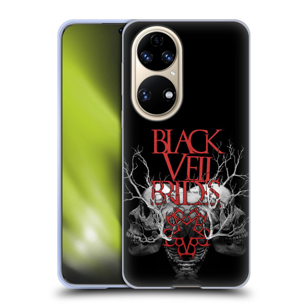 Black Veil Brides Band Art Skull Branches Soft Gel Case for Huawei P50