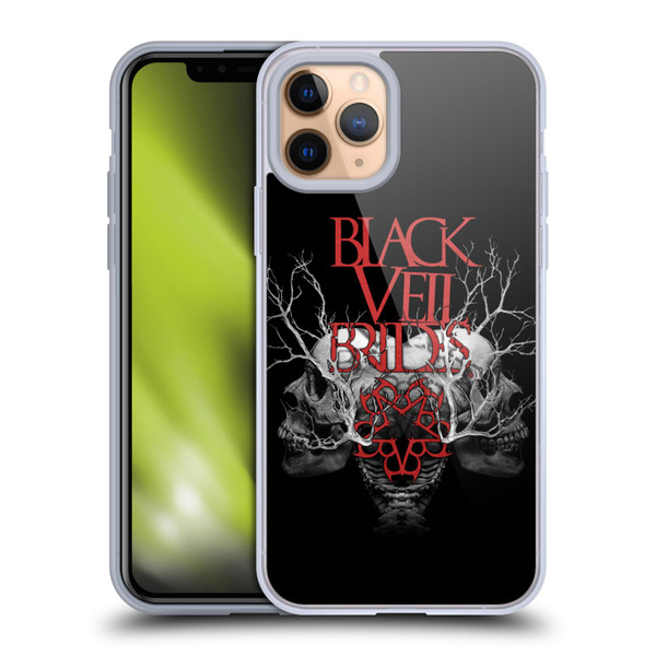 Black Veil Brides Band Art Skull Branches Soft Gel Case for Apple iPhone 11 Pro