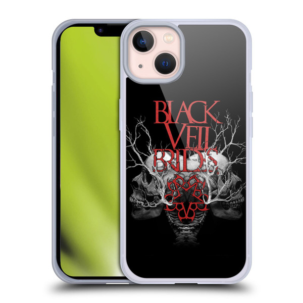 Black Veil Brides Band Art Skull Branches Soft Gel Case for Apple iPhone 13