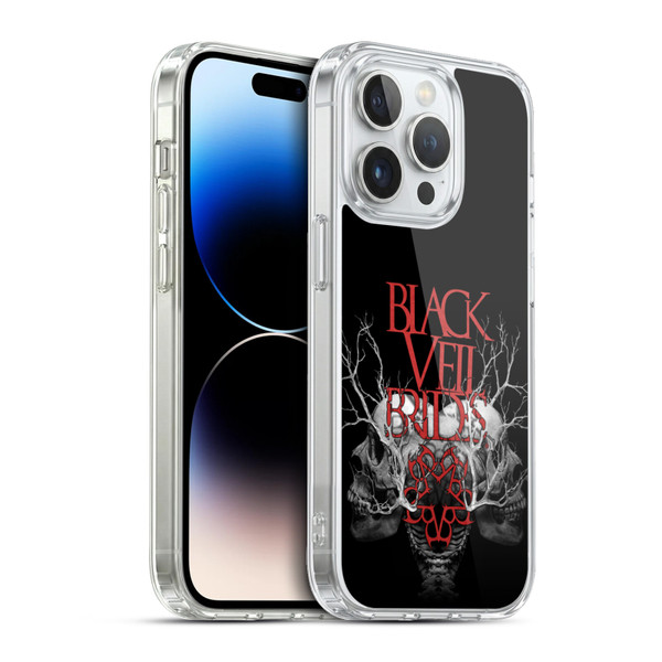 Black Veil Brides Band Art Skull Branches Soft Gel Case for Apple iPhone 13 Pro & MagSafe