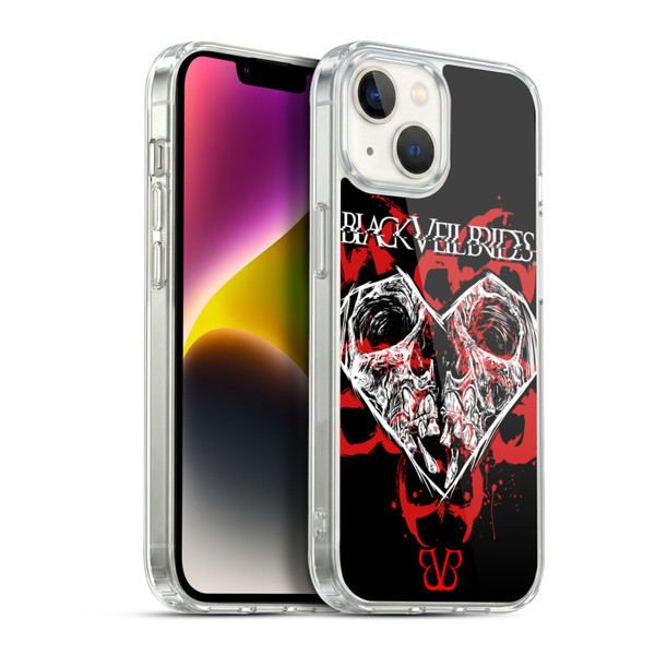 Black Veil Brides Band Art Skull Heart Soft Gel Case for Apple iPhone 14
