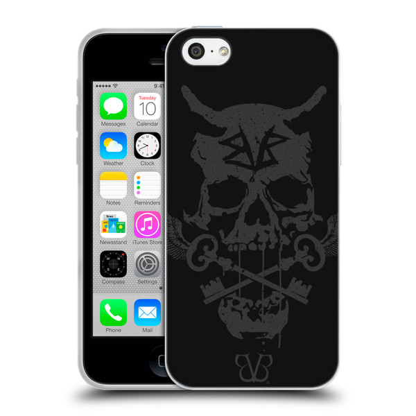 Black Veil Brides Band Art Skull Keys Soft Gel Case for Apple iPhone 5c