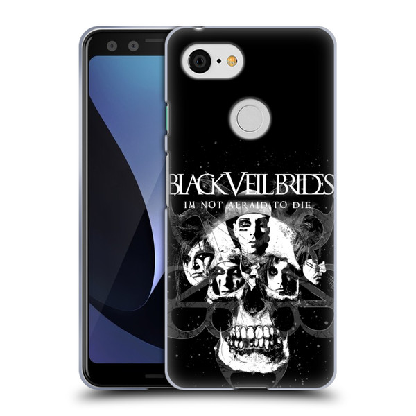 Black Veil Brides Band Art Skull Faces Soft Gel Case for Google Pixel 3
