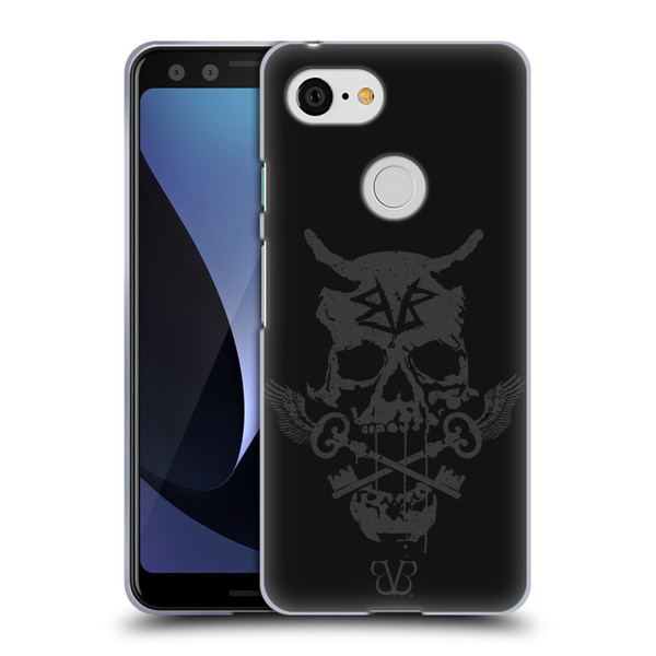 Black Veil Brides Band Art Skull Keys Soft Gel Case for Google Pixel 3