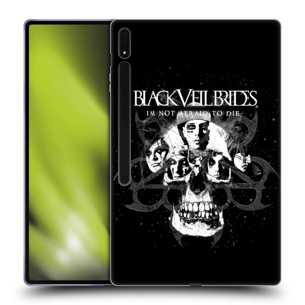Black Veil Brides Band Art Skull Faces Soft Gel Case for Samsung Galaxy Tab S8 Ultra