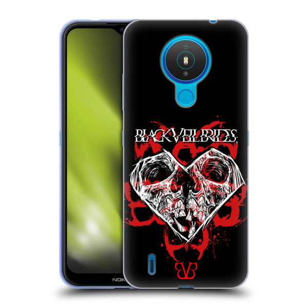 Black Veil Brides Band Art Skull Heart Soft Gel Case for Nokia 1.4