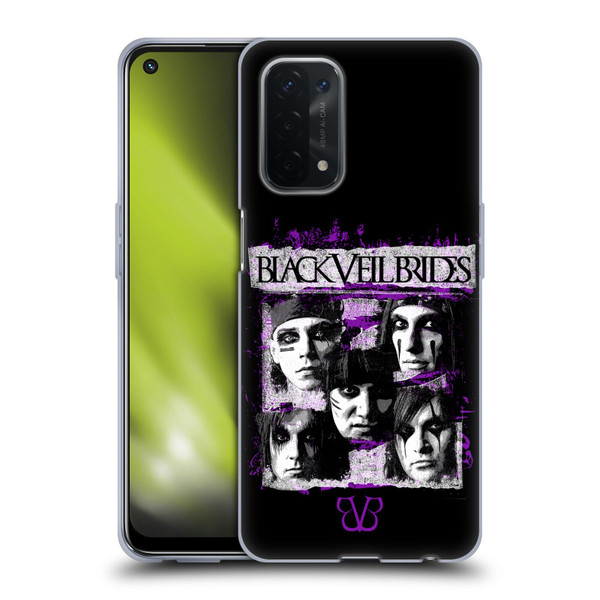 Black Veil Brides Band Art Grunge Faces Soft Gel Case for OPPO A54 5G