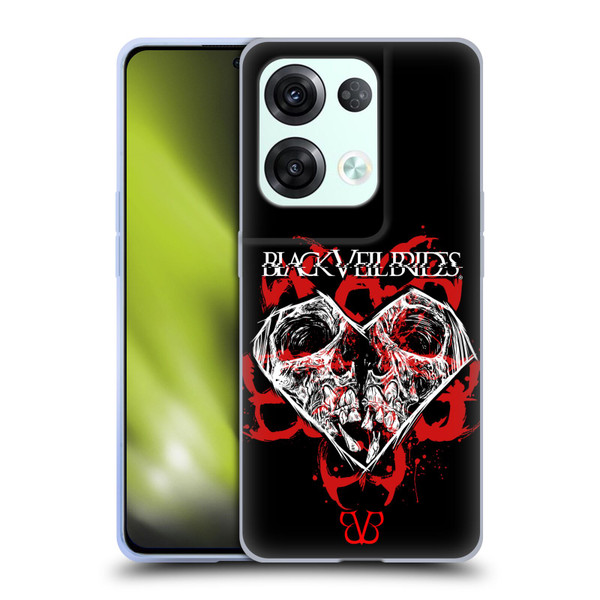 Black Veil Brides Band Art Skull Heart Soft Gel Case for OPPO Reno8 Pro