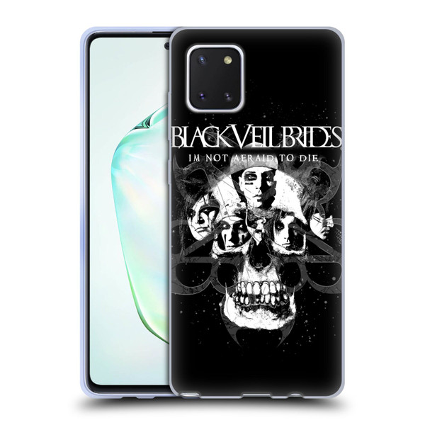 Black Veil Brides Band Art Skull Faces Soft Gel Case for Samsung Galaxy Note10 Lite