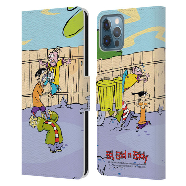 Ed, Edd, n Eddy Graphics Characters Leather Book Wallet Case Cover For Apple iPhone 12 / iPhone 12 Pro