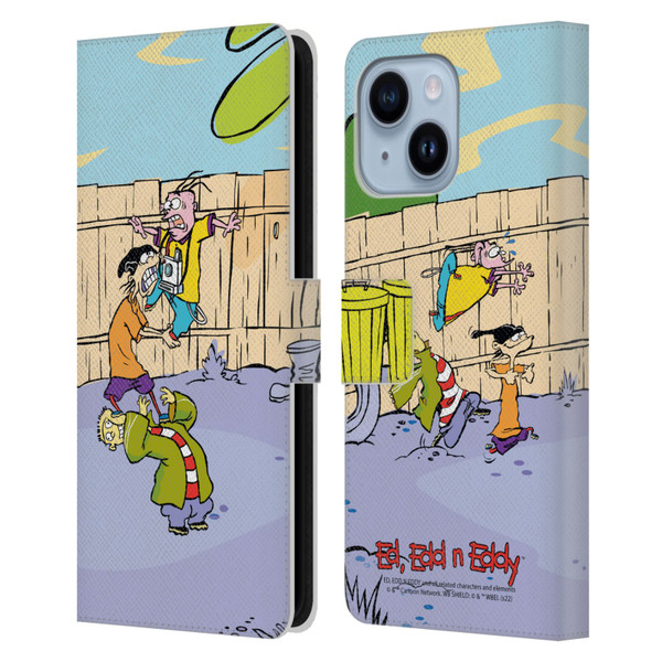 Ed, Edd, n Eddy Graphics Characters Leather Book Wallet Case Cover For Apple iPhone 14 Plus
