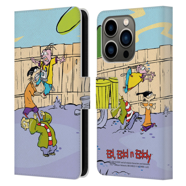 Ed, Edd, n Eddy Graphics Characters Leather Book Wallet Case Cover For Apple iPhone 14 Pro