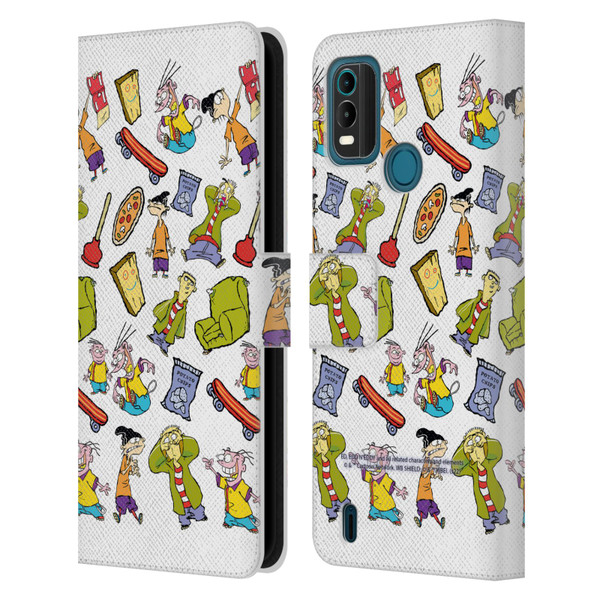 Ed, Edd, n Eddy Graphics Icons Leather Book Wallet Case Cover For Nokia G11 Plus