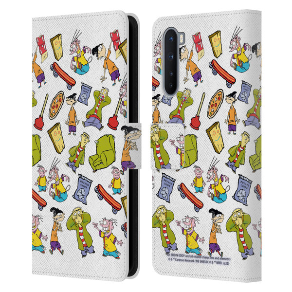 Ed, Edd, n Eddy Graphics Icons Leather Book Wallet Case Cover For OnePlus Nord 5G