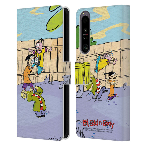 Ed, Edd, n Eddy Graphics Characters Leather Book Wallet Case Cover For Sony Xperia 1 IV