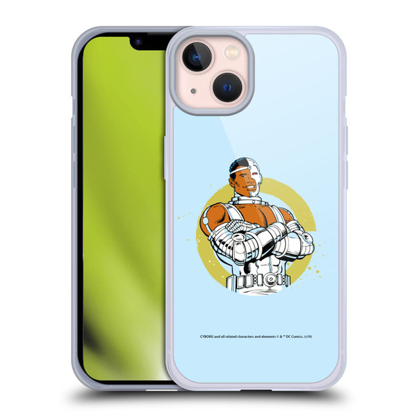 Cyborg DC Comics Fast Fashion Classic Soft Gel Case for Apple iPhone 13