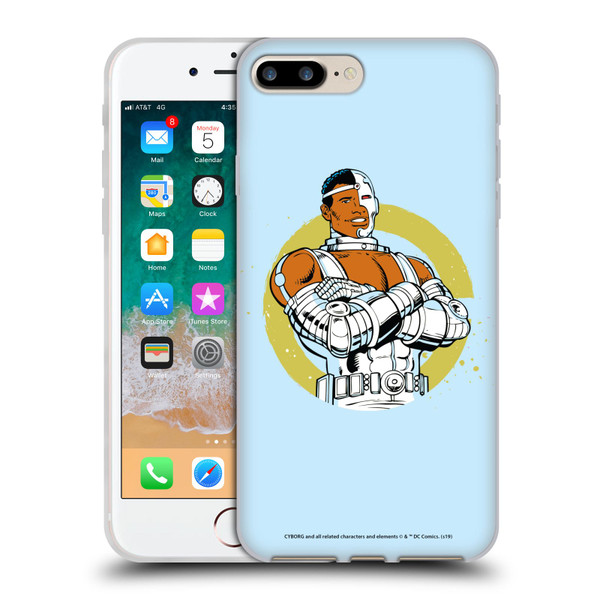 Cyborg DC Comics Fast Fashion Classic Soft Gel Case for Apple iPhone 7 Plus / iPhone 8 Plus