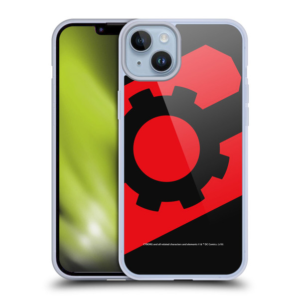Cyborg DC Comics Logos Geometric 2 Soft Gel Case for Apple iPhone 14 Plus