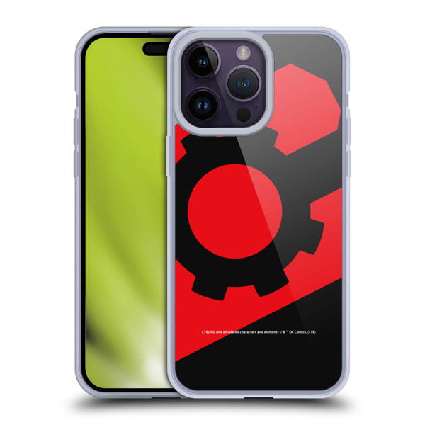 Cyborg DC Comics Logos Geometric 2 Soft Gel Case for Apple iPhone 14 Pro Max
