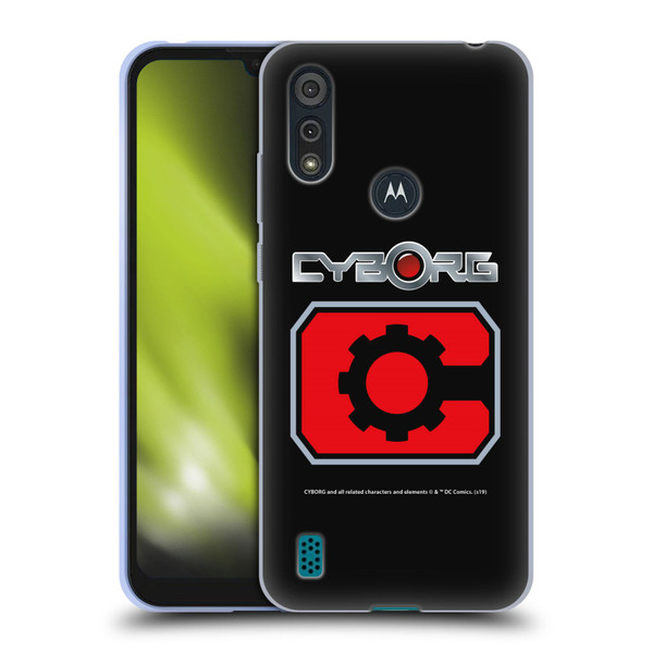 Cyborg DC Comics Logos Retro Soft Gel Case for Motorola Moto E6s (2020)