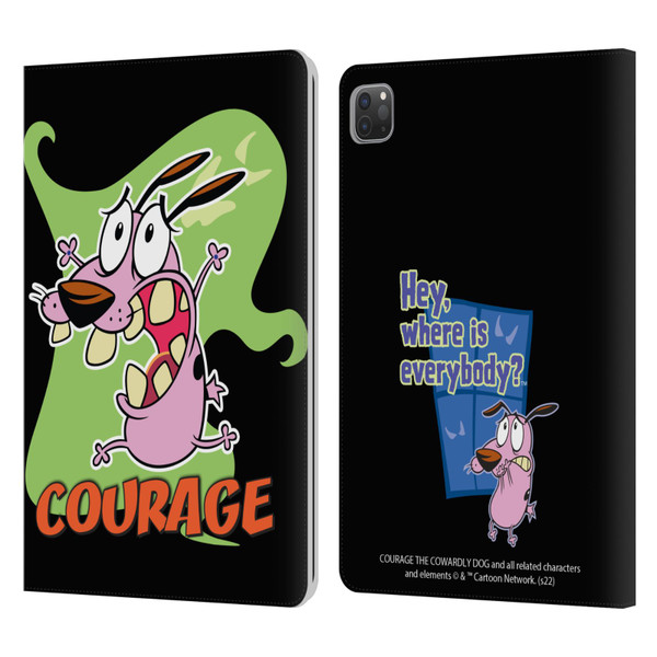 Courage The Cowardly Dog Graphics Character Art Leather Book Wallet Case Cover For Apple iPad Pro 11 2020 / 2021 / 2022