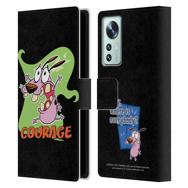 Courage The Cowardly Dog Graphics Character Art Leather Book Wallet Case Cover For Xiaomi 12
