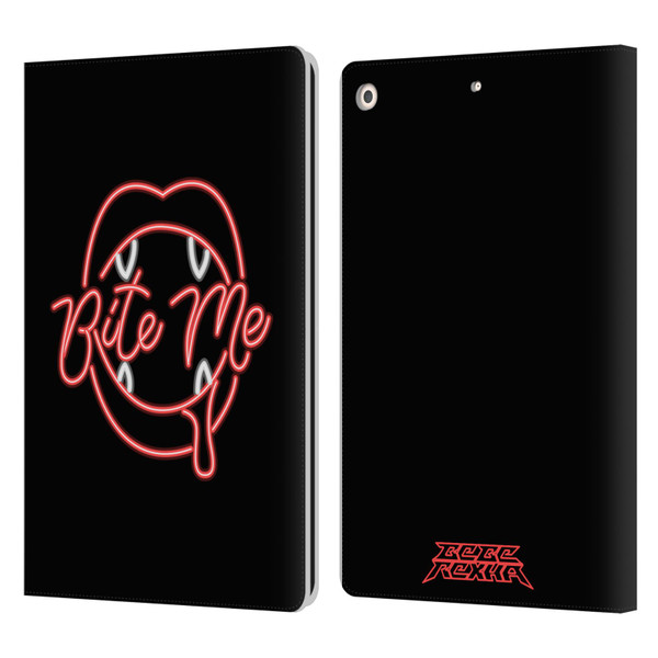 Bebe Rexha Key Art Neon Bite Me Leather Book Wallet Case Cover For Apple iPad 10.2 2019/2020/2021